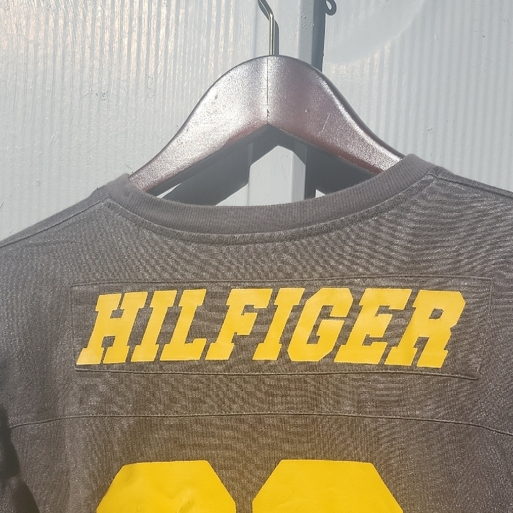 Y2k Tommy Hilfiger Athletics Gray Shirt - Picture 10 of 11